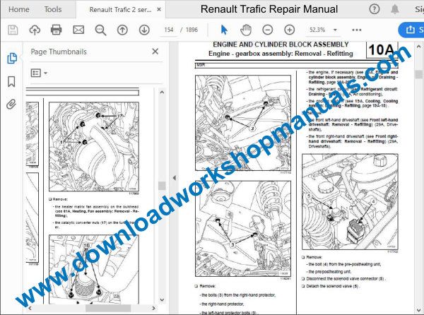 Renault Traffic workshop manual